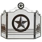 Tela de lareira Accent Plus Lone Star 26,5 x 13,5 x 35 cm de ferro Tela de lareira Accent Plus Lone Star 26,5 x 13,5 x 35 cm de ferro
