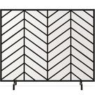 Tela de Lareira Best Choice Products - Design em Ferro Forjado