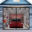 Tela de porta de garagem Iduontis 3.7x2.4m de fibra de vidro magnética