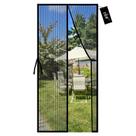 Tela de porta YRH Magnetic Fly Screen Mesh 97x38 polegadas preta