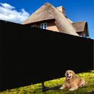 Tela de privacidade para cerca Shade&Beyond 244 x 762 cm, 170 g/m², preta