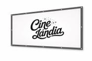 Tela de Projeção para Datashow com Ilhós Dobrável Fácil de Instalar para Cinema em Casa e Apresentações 70 Polegadas