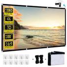 Tela de projetor XINLEMY 100 polegadas 4K 16:9 HD dobrável e lavável