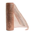Tela Decoração Natal Fita Larga 25cm x 5 metros Rosê Gold - Magizi