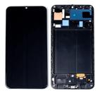 Tela display frontal lcd compatível galaxy a30 a305 com aro - preto