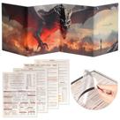 Tela DM Grajar DND 5e personalizável com 4 painéis A4 com bolsos