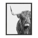 Tela emoldurada Kate e Laurel Sylvie Highland Cow 45x60cm