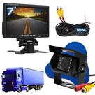 Tela Lcd 7' Monitor Camera 24v 18 Led Infravermelho Cabo 10m