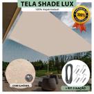 Tela Lona Areia 7x2 M Impermeável Shade Lux + Kit