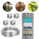 Tela Mangueirão Galvanizada Fio 18 Malha 3 1,00x50m Brinde Arame 1Kg Fio 16 Catraca 4un Rural Porco Horta Ovelha