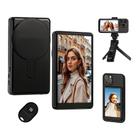 Tela Monitor de Selfie Vlog para Celular Preto
