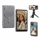 Tela Monitor Selfie Vlog para Celular Magnético Cinza
