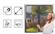 Tela Mosquiteira Magnética Ajustável Para Janelas - 130x205cm Frame Cor Preta, Tela Cor Cinza
