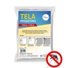 Tela Mosquiteiro De Poliester P/ Janela Com Tiras Autocolantes 130x150cm Pernilongo mosquiteiras