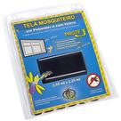 Tela Mosquiteiro Preta com tiras autocolantes 1,25 x 1,55 Metros - 400/PROT.B - VICTORIA REGGIA