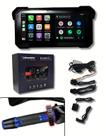 Tela Moto Carplay e Android Auto Sem Cabo Touch 6,25 Polegadas 12V 2 Câmeras Gravação DVR Viagens Controle Guid