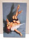 Tela PIN UP verde - Elvgren - 30x20