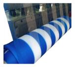 Tela Plástica Tapume Branca E Azul 50x1,20m