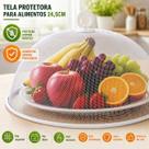 Tela Protetora De Alimento Metálica Anti Mosca Protege Pães Frutas Bolo Multiuso 24,5cm Branco Lyor Tela Protetora De Alimento Metálica Anti Mosca Protege Pães Frutas Bolo Multiuso 24,5cm Branco Lyor