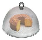 Tela Protetora De Alimentos Redonda Bolos Pães De Metal 30cm