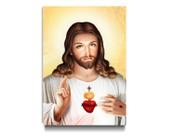 Tela Quadro Decorativo p para Sala Quarto Hall Jesus Salvador 90x60