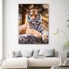 Tela Quadro Decorativo p para Sala Quarto Hall Tigre por do sol 90x60 Tela Quadro Decorativo p para Sala Quarto Hall Tigre por do sol 90x60