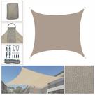 Tela Sombreamento Solar Shade 2x2m Areia Com Kit Instalação