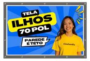 Tela Telão Lona Tecido Banner Retrátil Projetor Projeção Datashow Data Show Retroprojetor Ilhós Teto Parede Tripé 70 Polegadas Cinema Professor Igreja
