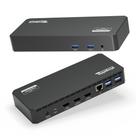 Tela tripla USB C conectável para docking station com carga para laptop