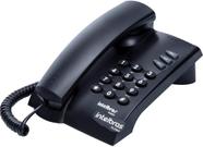 Telefone Com Fio Intelbras Pleno Fixo Mesa Ou Parede Preto