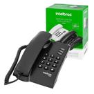 Telefone com Fio Intelbras Pleno Preto Resistente Prático com Flash Rediscar Mutagem Campainha - 15342