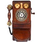 Telefone com fio Pyle Vintage Classic para montagem na parede com design retrô