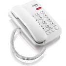 Telefone Com Fio Tcf 2000 B - Chave De Bloqueio - Indicação Luminosa De Chamada - Cor Branco