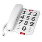 Telefone com fio VDTG, chave grande, volume ajustável para idosos