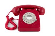 Telefone fixo GPO 746 Rotary estilo retrô dos anos 70 com cabo encaracolado