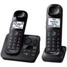 Telefone fixo Panasonic KX-TGL432B para 2 aparelhos DECT 6.0 preto