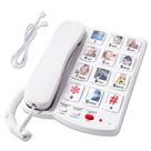 Telefone fixo Sacumea Big Button 10 Photo Keys 110dB Ringer