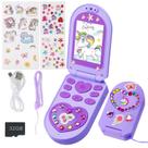 Telefone flip infantil YUNIBRIX 1080P com câmeras duplas e 32 GB Telefone flip infantil YUNIBRIX 1080P com câmeras duplas e 32 GB