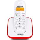 Telefone Intelbras Sem Fio TS3110 Branco e Vermelho