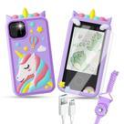 Telefone inteligente WINWEND para crianças com tela sensível ao toque HD, câmera dupla, roxo