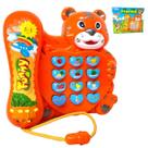 Telefone Musical Infantil Animal Tigre Brinquedo Educativo