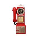 Telefone Rotativo De Resina Vintage Para Montagem Em Parede, Ornamento De Cabine Telefônica Antiga,