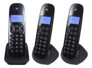 Telefone sem Fio + 2 Ramais MOTO700-MRD3 Preto Motorola