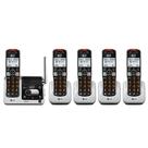 Telefone sem fio AT&T BL102-5 DECT 6.0 com 5 aparelhos com secretária eletrônica