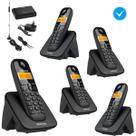 Telefone Sem Fio Com 4 Ramal Entrada Chip 3G Combo Oficial