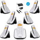 Telefone Sem Fio Com 6 Ramal Entrada Chip 3G Combo Oficial