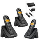 Telefone Sem Fio e 2 Ramal Intelbras Entrada Chip Celular 3G