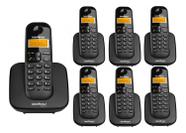 Telefone Sem Fio Intelbras Com 6 Ramais E Bina Identificado