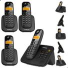Telefone Sem Fio Intelbras TS 3130 3 Ramais TS 3111 com Secretária Eletrônica, Bina e Bateria de Longa Duração