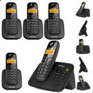 Telefone Sem Fio Intelbras TS 3130 4 Ramais TS 3111 com Secretária Eletrônica, Bina e Bateria de Longa Duração